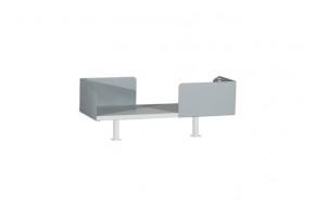 MILADESIGN cloison métal étagere M-AS-040 argent