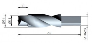 IF-foret 14mm pour support d'étagere Maori
