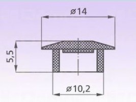 Cache-vis trou de montage O10mm blanc