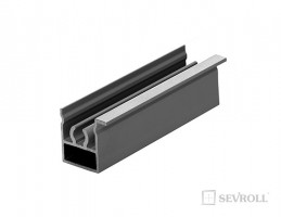 SEVROLL 04096 Pax rail de guidage supérieur 3m argenté