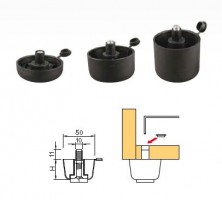 STRONG glissiere avec rectification hauteur 42mm noir