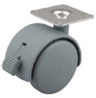 StrongCastors roue 40mm gris plaquette frein