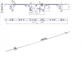 HOBES K 119 serrure 3 points PZ zinc blanc