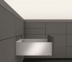 K-BLUM Legrabox, tiroir C pure 500mm/40kg, Blumotion/TOB, gris, vis a bois