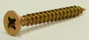 Vis a bois PZ 5x70 tete fraisée zinc jaune PZ2
