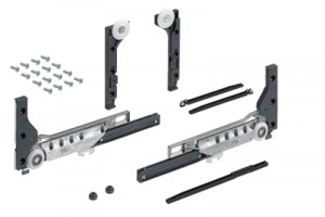 HETTICH 9156338 SlideLine M porte coulissante ensemble 1 vantail 30kg, avec amor