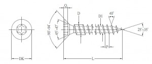 Vis a bois TX 5x100/60mm tete fraisée zinc blanc filet partiel