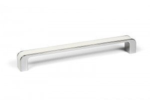 TULIP Poignée Peca 256 chrome brillant/blanc mat TULIP Poignée Peca 256 chrome brillant/blanc mat