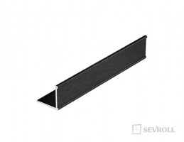 SEVROLL 03464 équerre K2 3m noir brossé