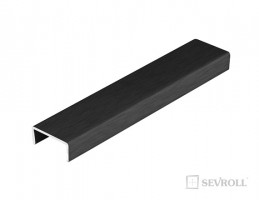 SEVROLL 03472 profil "U" 18mm 3m noir brossé