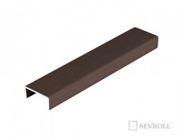SEVROLL 03471 profil U pour lamino 18mm 3m olive foncé brossé