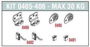 SISCO 0405-406 ensemble de ferrures pour portes intérieures