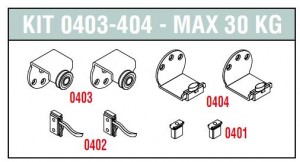 SISCO 0403-404 ensemble de ferrures pour porte extérieure