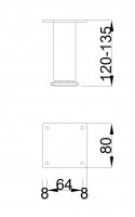 MILADESIGN pied meuble G5 ST402/12 blanc