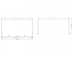 MILADESIGN piétement Mobilar M6214 argent