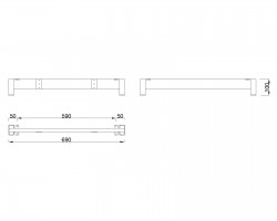 MILADESIGN piétement bas Mobilar M6307-K argenté