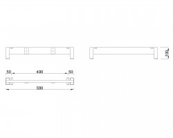 MILADESIGN piétement bas Mobilar M6306-K argent