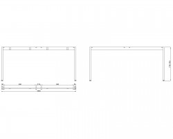 MILADESIGN piétement Mobilar M6316 argent