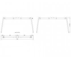 MILADESIGN piétement Mobilar M6316–S argent