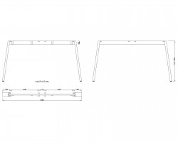 MILADESIGN piétement Mobilar M6314–S argent
