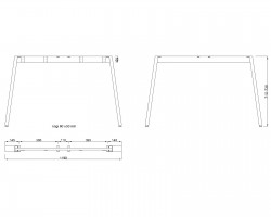 MILADESIGN piétement Mobilar M6312–S argent