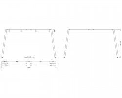 MILADESIGN piétement Mobilar M6314E–S argenté