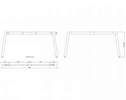 MILADESIGN piétement Mobilar M5416T–S argenté