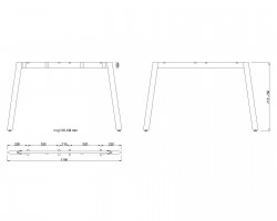 MILADESIGN piétement Mobilar M5412T–S argent