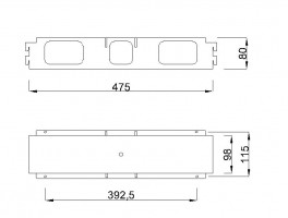 MILADESIGN traverse de liaison G7 ST957/12 argenté