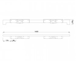 MILADESIGN piétement bas Quark Q7214-K argenté