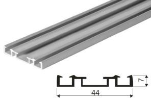 SEVROLL 03470 Simple guidage inférieur 6m argent
