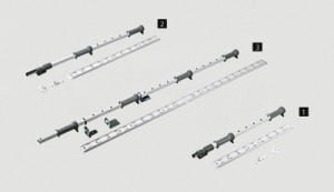 HETTICH 9132546 LeMans II axe 600-750 mm acier blanc