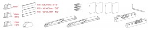 TERNO Solo Vetro ensemble de ferrures 2700/2/2061/A (K.0272.5) 80 kg