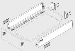 BLUM ensemble Antaro, tiroir M 450mm/30kg, Blumotion/TOB, blanc