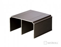 SEVROLL 03121 Gemini guidage supérieur 3m olive foncé brossé