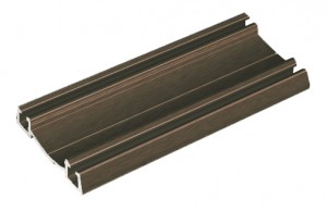 SEVROLL 04343 Elegant II guidage inférieur 1,7m olive foncé brossé