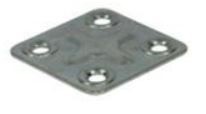 Plaque de connexion 40x37 zinc blanc