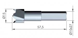 IF-foret 15 mm pour support d'étagere Flipper