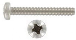 Vis DIN 7985 tete demi-ronde M6 x 12 zinc blanc