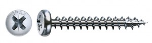 SPAX vis a bois 3,5x16 tete demi-ronde PZ,W,4C