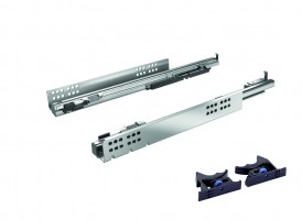 K-HETTICH Quadro V6 coulisse a sortie totale cachée, 600mm/30kg, ensemble pour 1