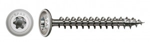 SPAX vis a bois 6x60 tete tonneau TXS, W, 4C, inox A2