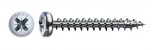 SPAX vis a bois 4,5x16mm tete demi-rond PZ W 4C