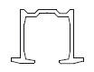 TERNO guidage supérieur 2670/G 3m argent brut