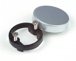 StrongHinges S3 Contre-piece avec couvercle charniere pour verre "o" nickel mat