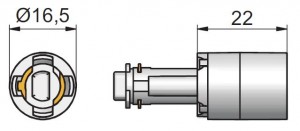 LEHMANN Extension cylindre 22 mm (180° P4 165mm)