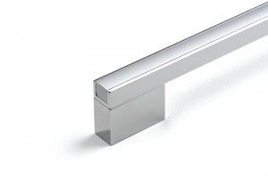 TULIP Poignée Verona 672 chrome brillant/aluminium anodisé + vis