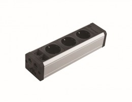 Versatek prise électrique 3x 230V FR + 2x RJ45 aluminium