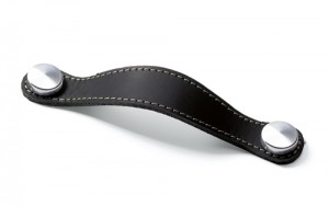 HETTICH 9113647 Poignée Gela 128 cuir noir