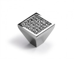 HETTICH 9113699 Bouton LODI 25x25 mm chrome brillant